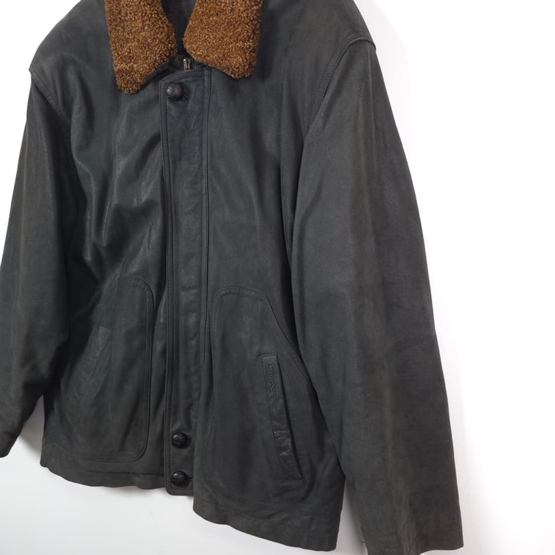 CANYON 빈티지 램스킨 에비에이터 가죽 블루종 L 상품이미지6