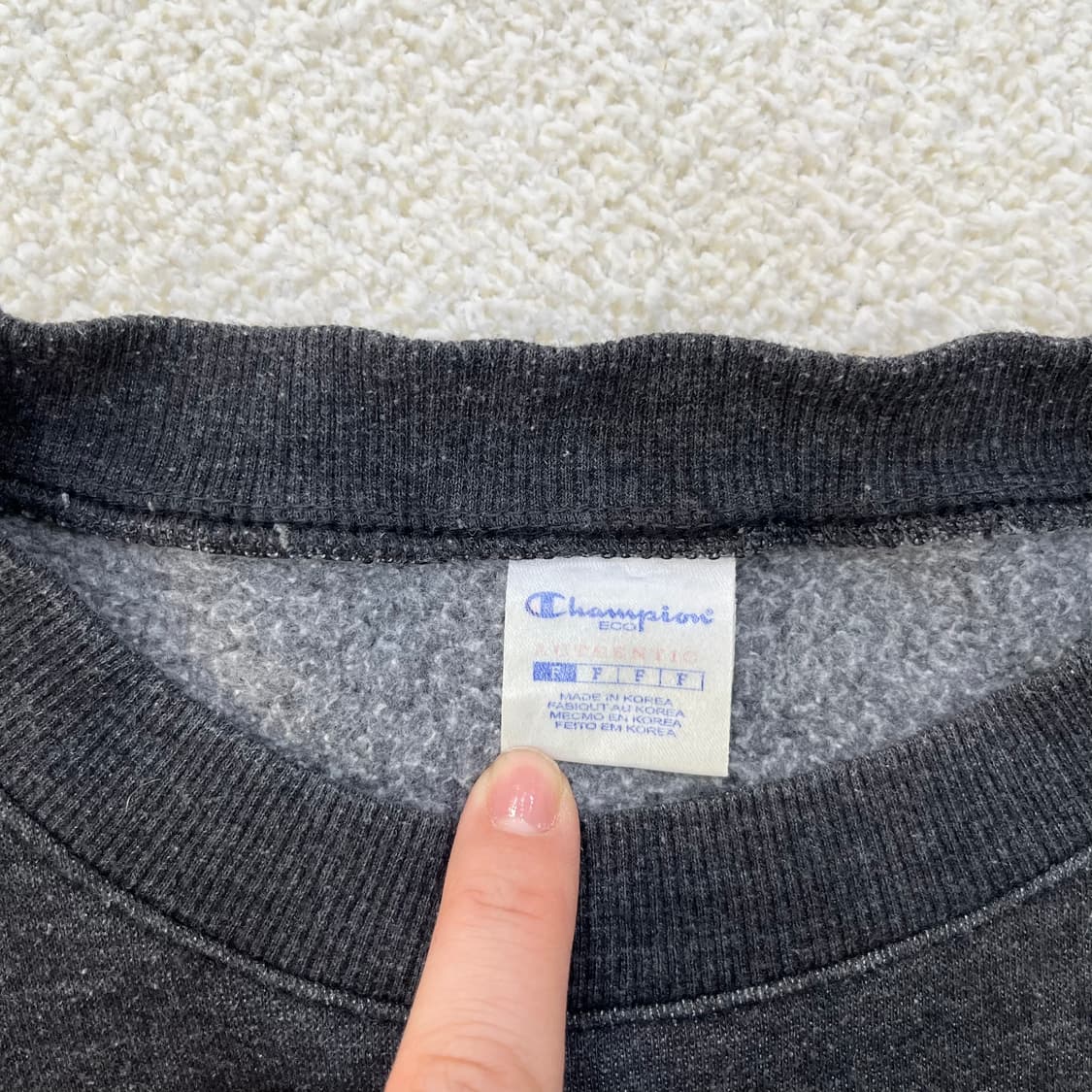 F 챔피온 빅로고 긴팔 맨투맨 0304M 상품이미지2