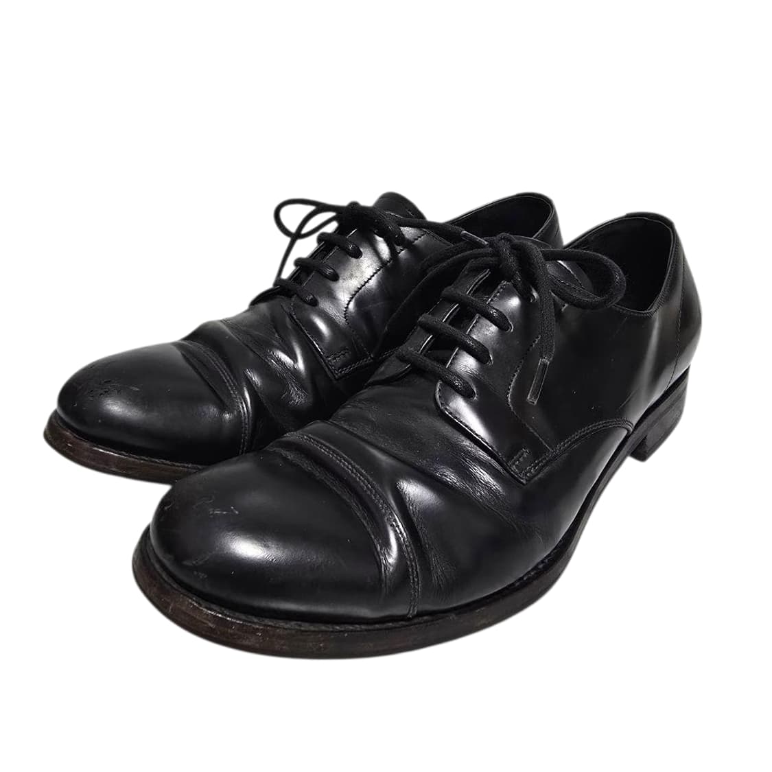 프라다 레더 플레인토 더비슈즈 상품이미지1