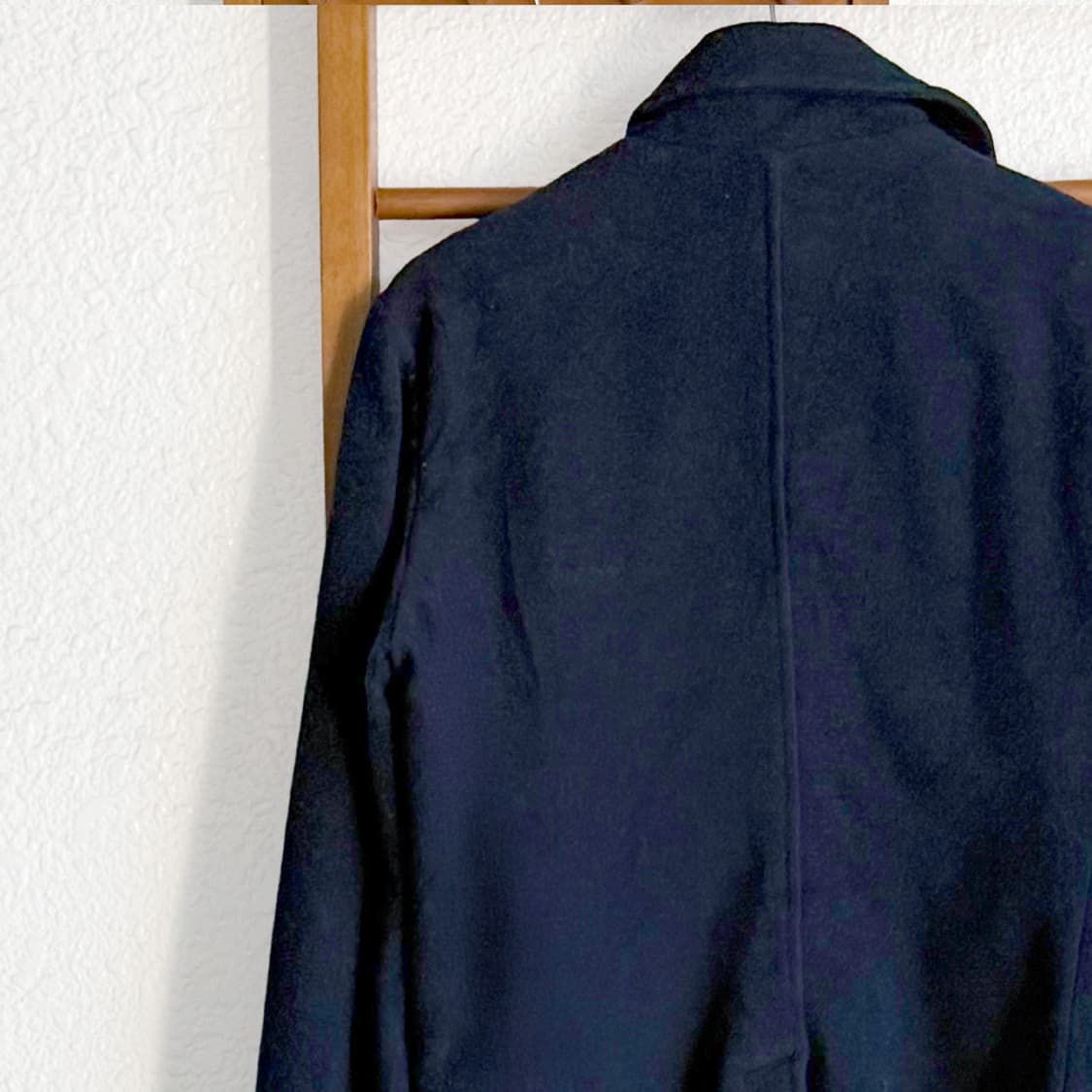 우드 버튼 네이비 코지 코트  상품이미지6