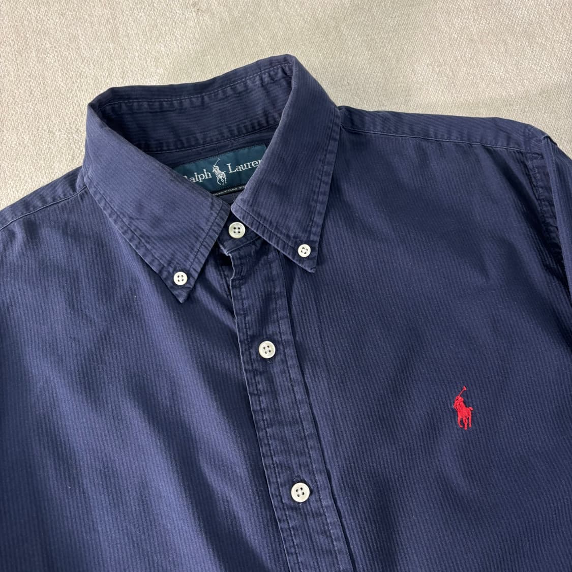 100 폴로랄프로렌 코튼  네이비 셔츠 상품이미지2