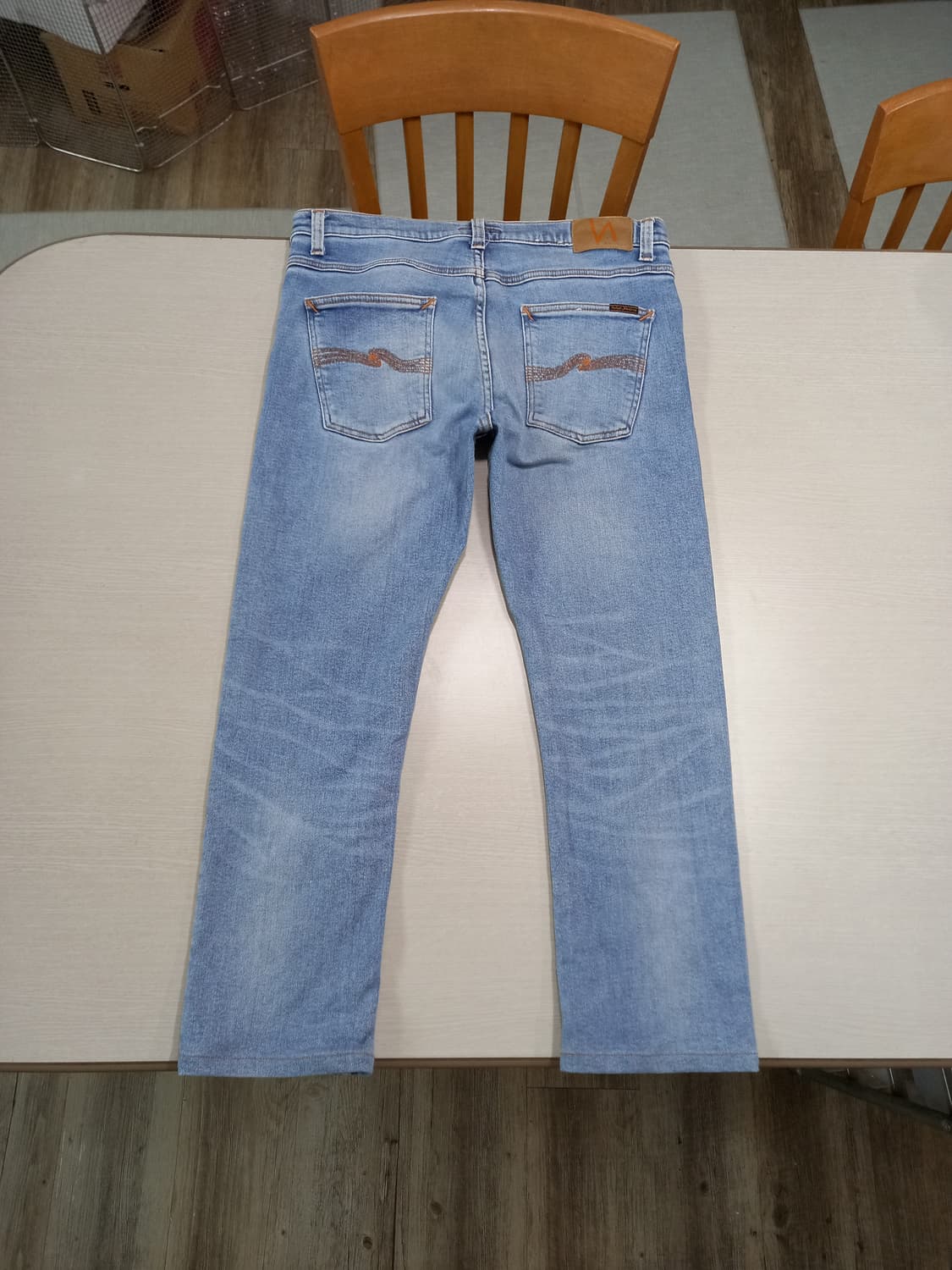 34 NudieJeans 워싱 스판 슬림일자진 34-514 상품이미지2