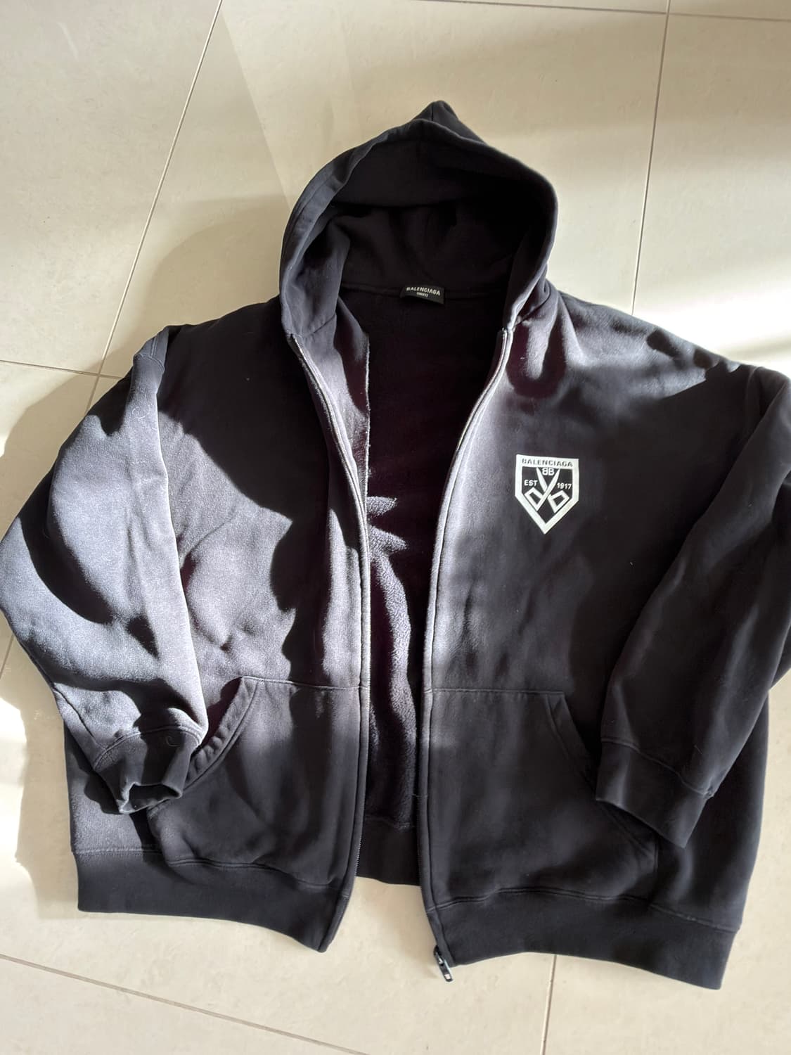 발렌시아가 씨저 박시 후드집업 xxs 상품이미지1