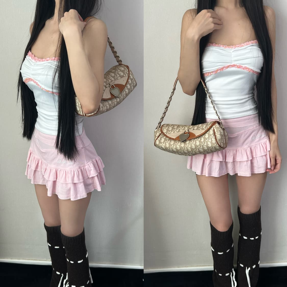 디올 로맨티크 트로터 하트 참 숄더백 상품이미지3