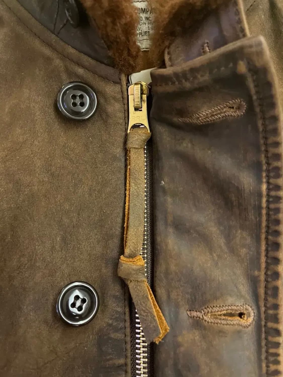 RRL COWHIDE N1 LEATHER DECK JACKET 상품이미지5