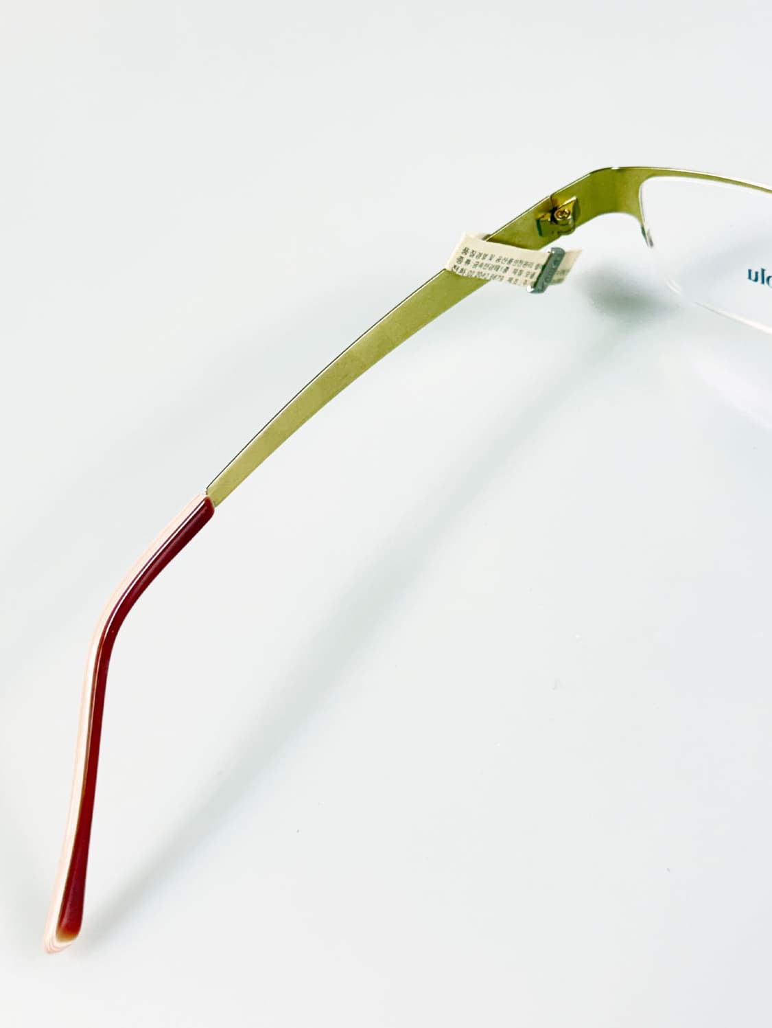 DOMOLU 핑크 골드 메탈 반무테 스퀘어 빈티지 안경 상품이미지7