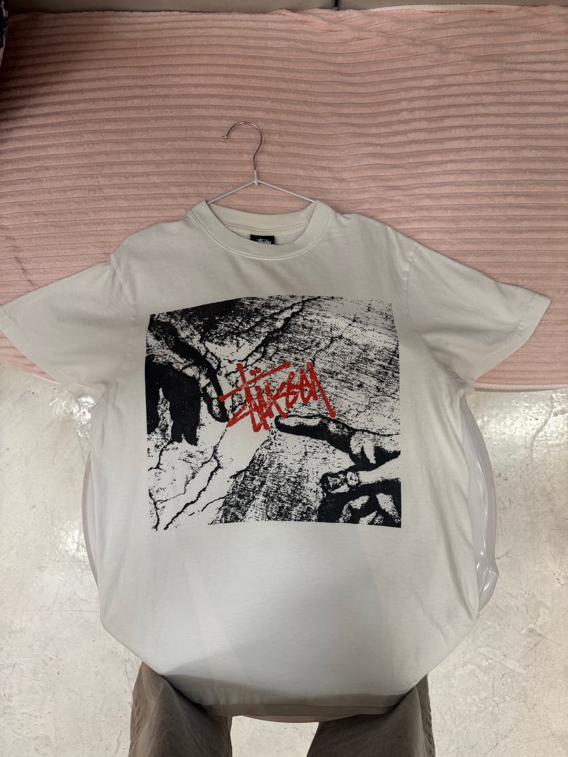 Stüssy 스투시 천지창조 그래픽 반팔 티셔츠 (아이보리) 상품이미지4