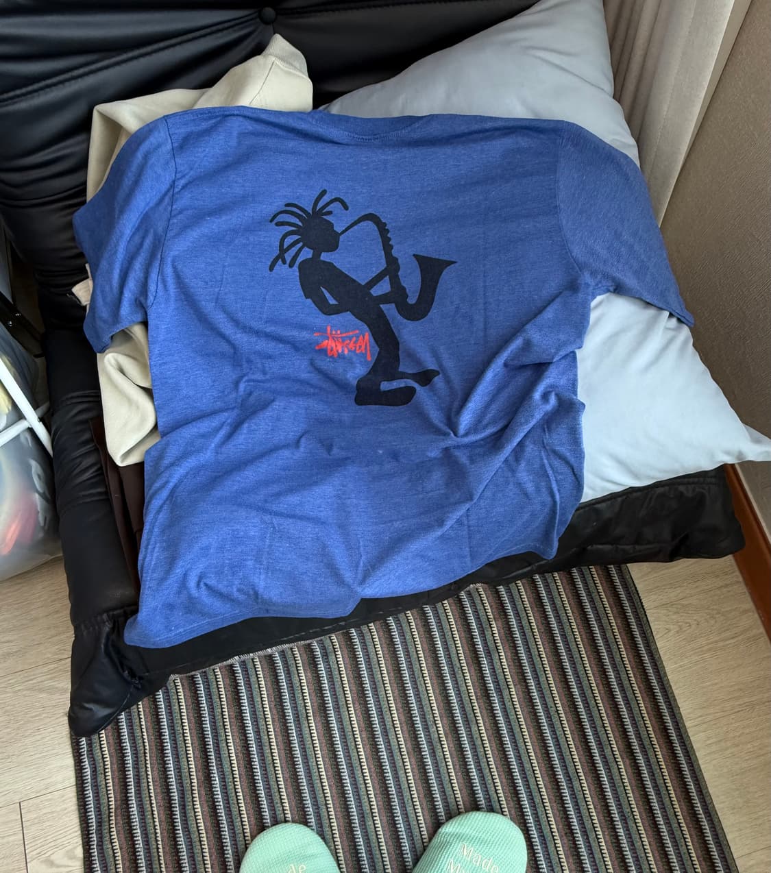 90s 올드 스투시 재즈맨 반팔 티셔츠 상품이미지2