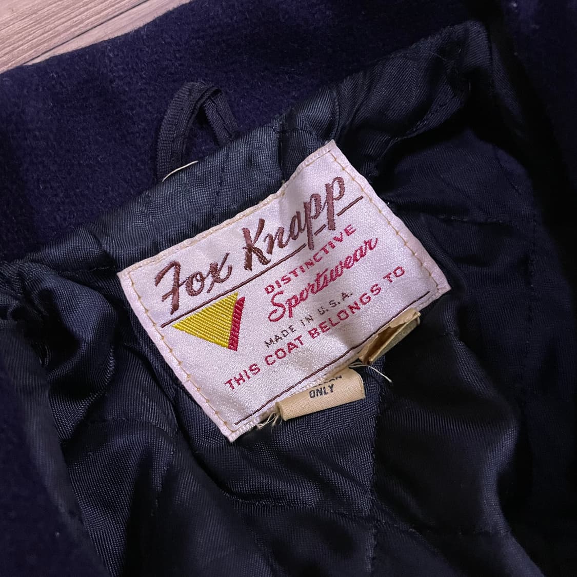 Fox knapp 네이비 헤비 울 피코트 상품이미지3