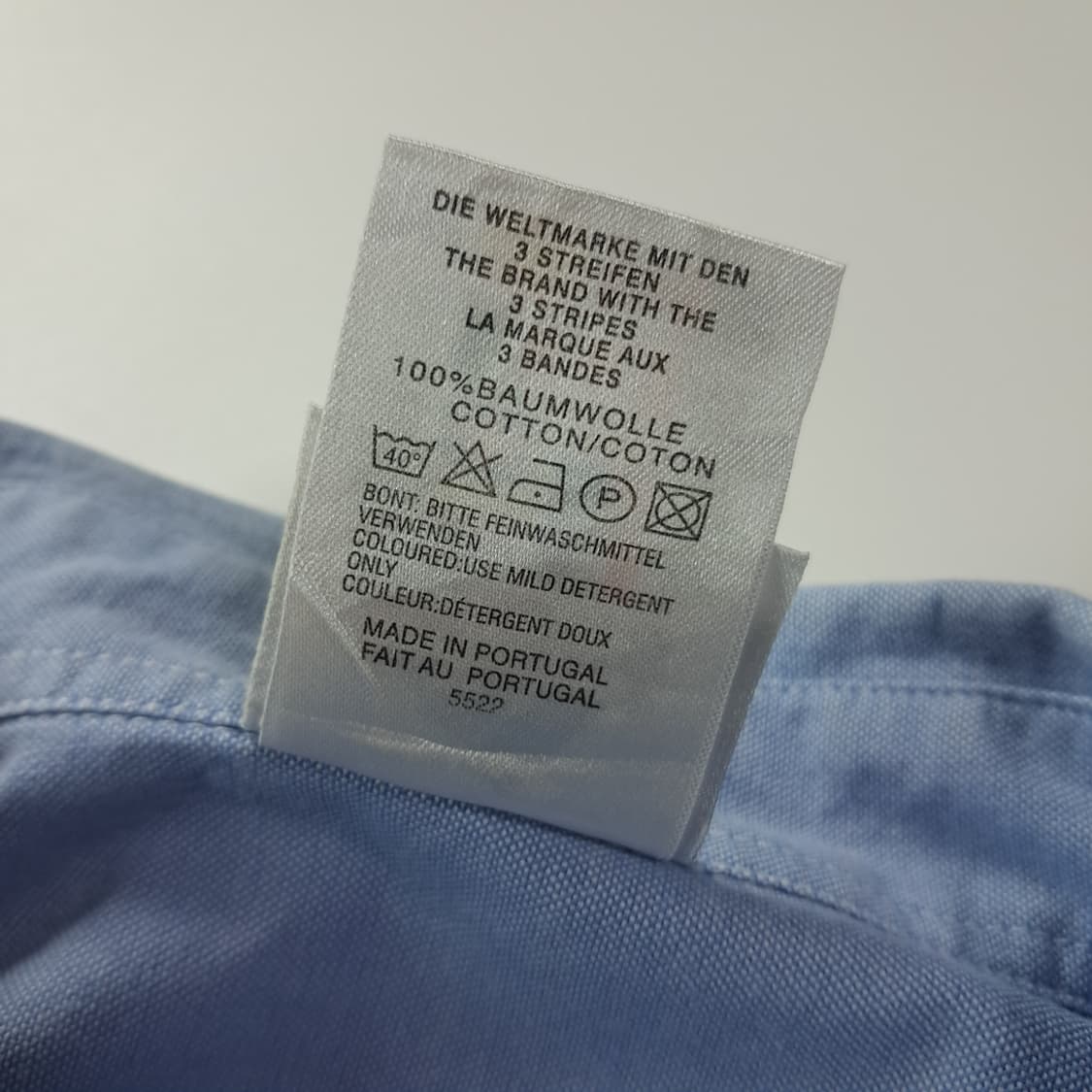 CJ582 2XL 아디다스 90s 포르투갈판 라이트블루 반팔 셔츠 남방 상품이미지6