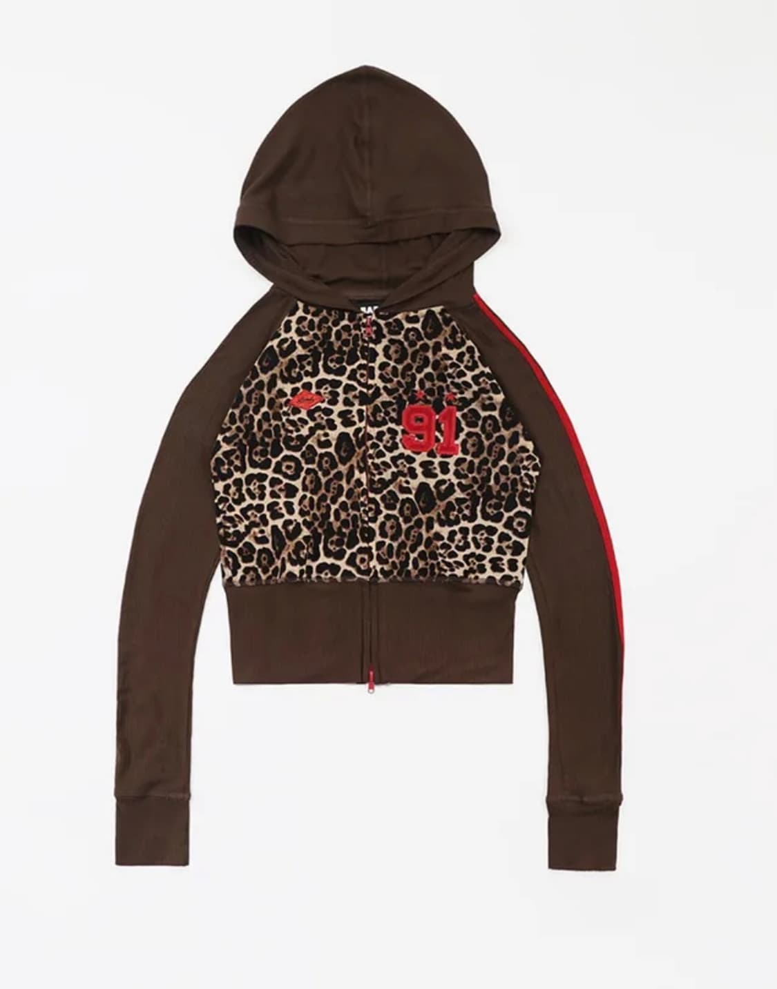 배드블러드 져지후드집업 레오파드 상품이미지2