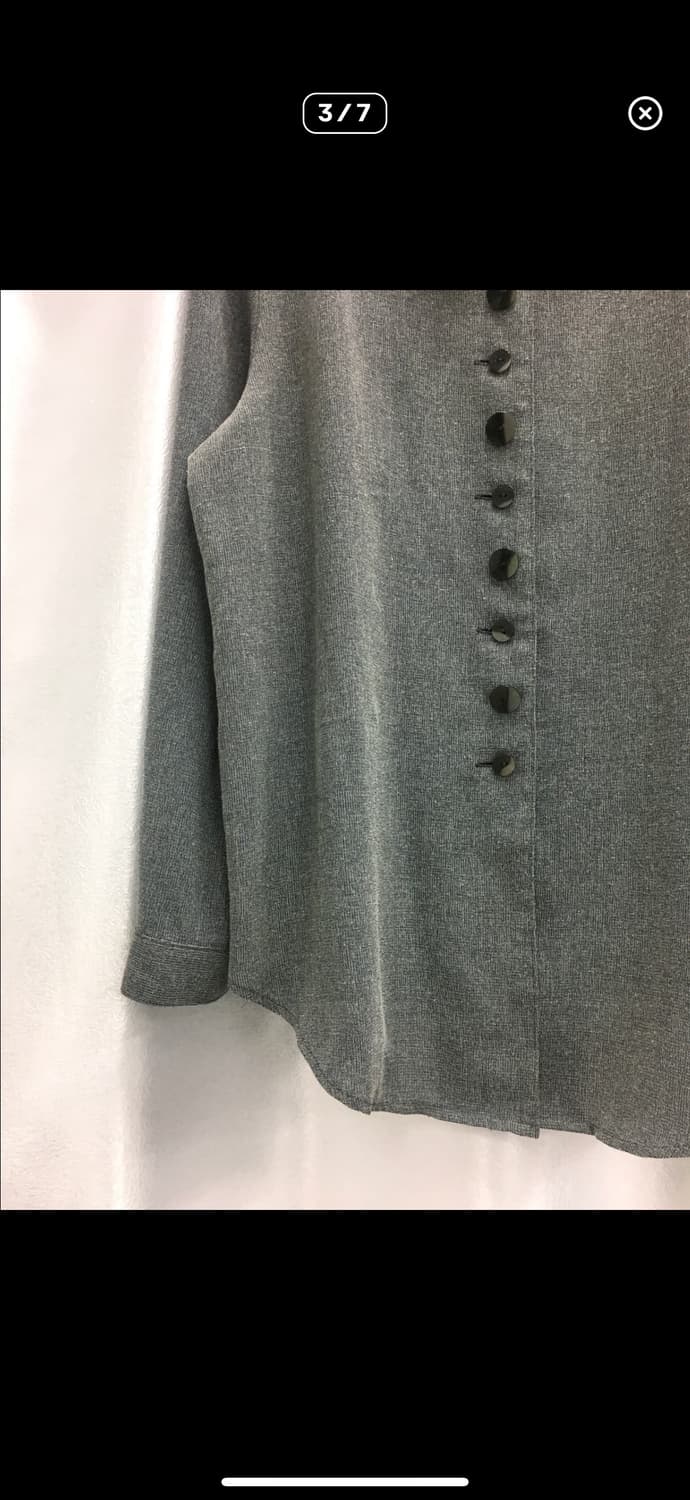 일본 빈티지 그레이 버튼 셔츠 상품이미지6