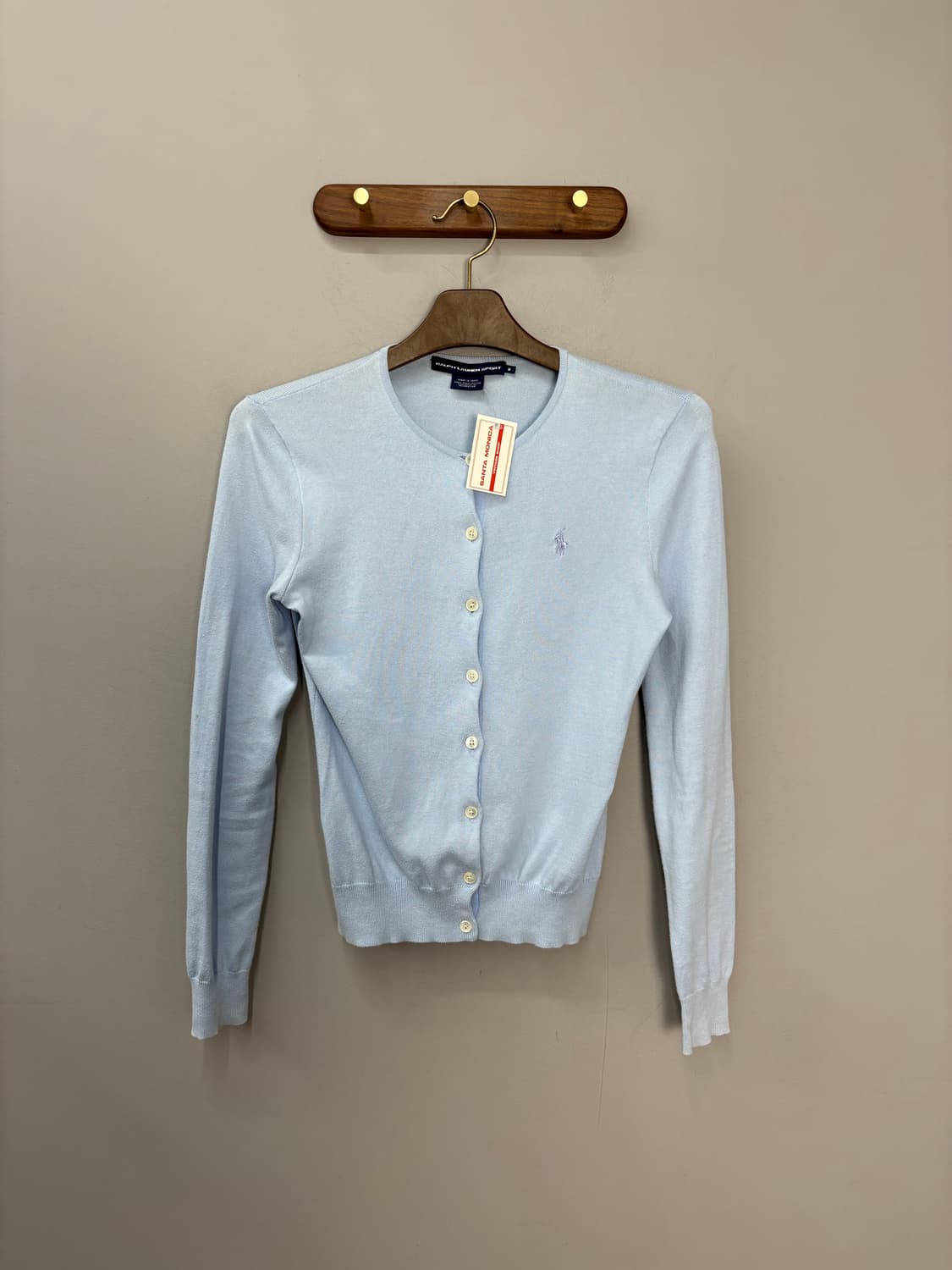 폴로랄프로렌 스포츠 파우더블루 피마코튼 블렌드가디건 A2450 상품이미지2