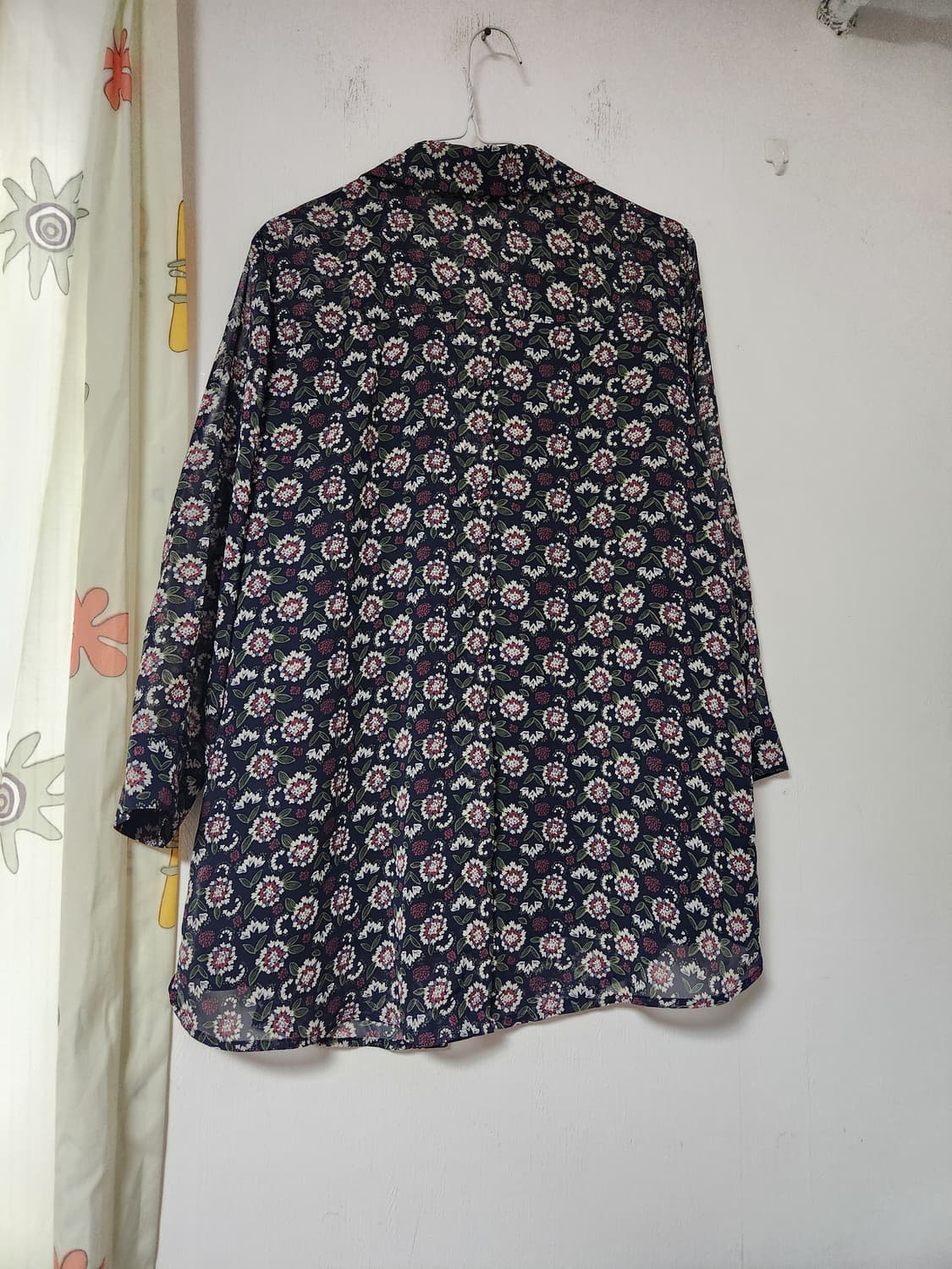 안감있고 기장긴 꽃무늬  블라우스F(85) 상품이미지2