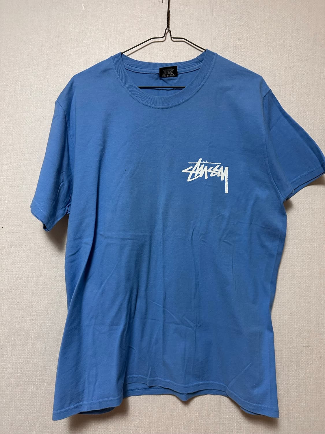 (탭만땐 새상품!!) 스투시 하늘색 반팔 티셔츠 M 상품이미지7