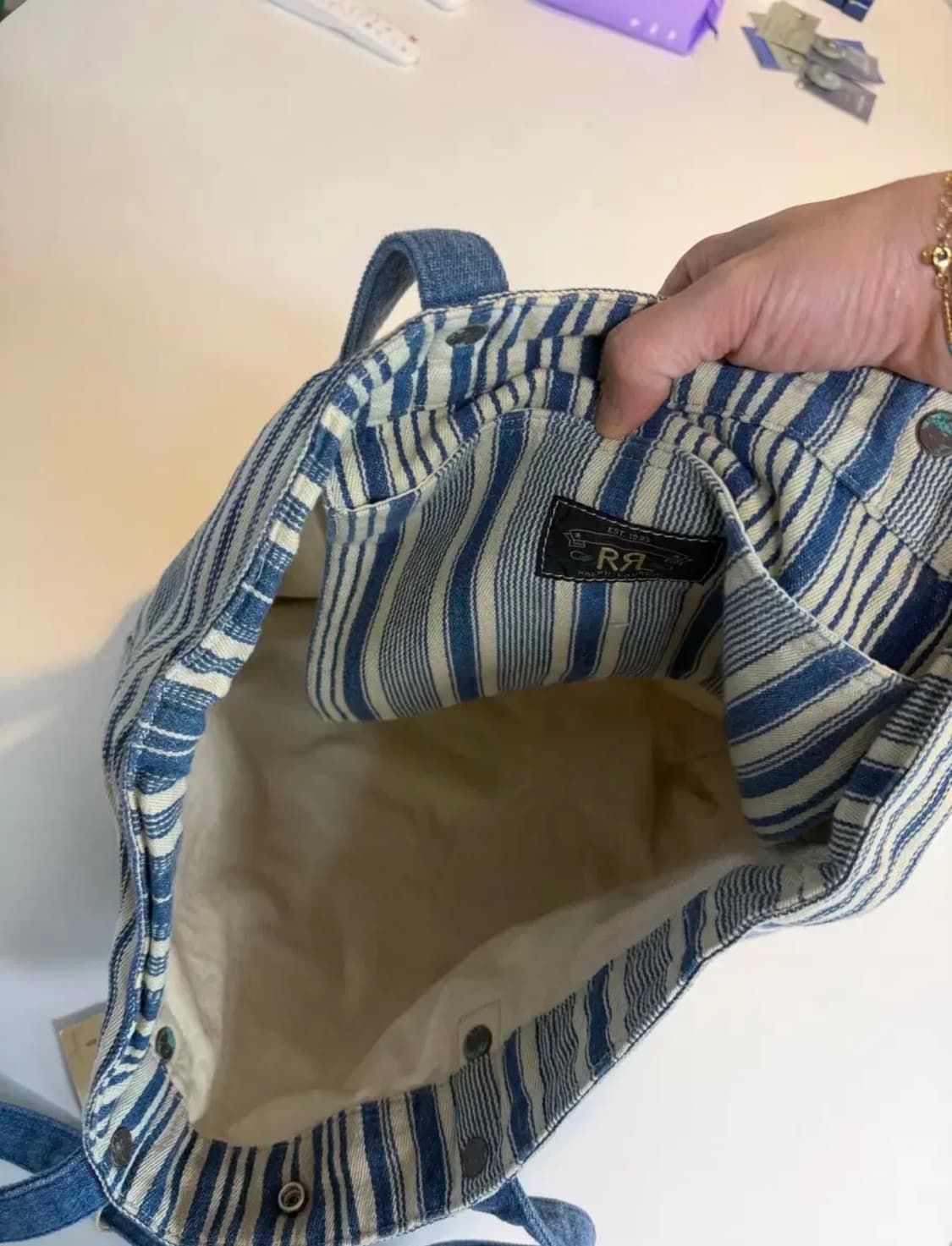 RRL 패치워크 토트백 (새상품) 상품이미지3