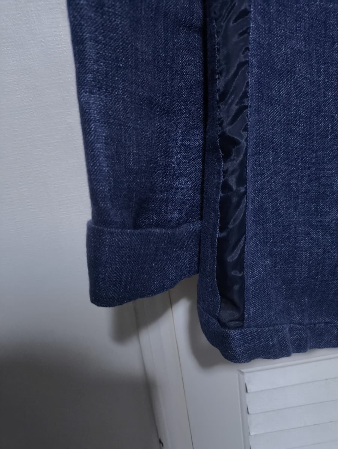 38 알마니 데님 노카라 자켓 상품이미지3