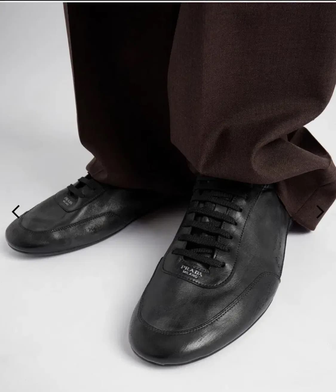 프라다 컬랩스 레더 블랙 UK7 상품이미지1