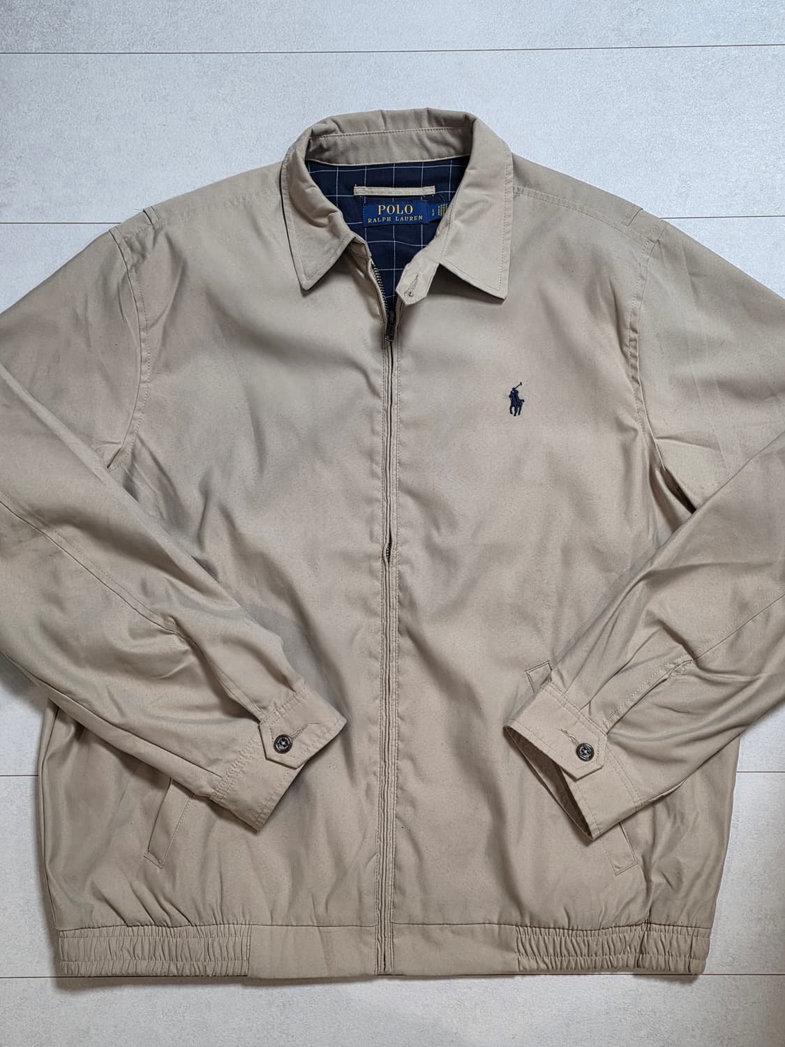 폴로 랄프로렌 베이지 qr L사이즈 자켓  바이스윙 해링턴 바라쿠다 상품이미지1