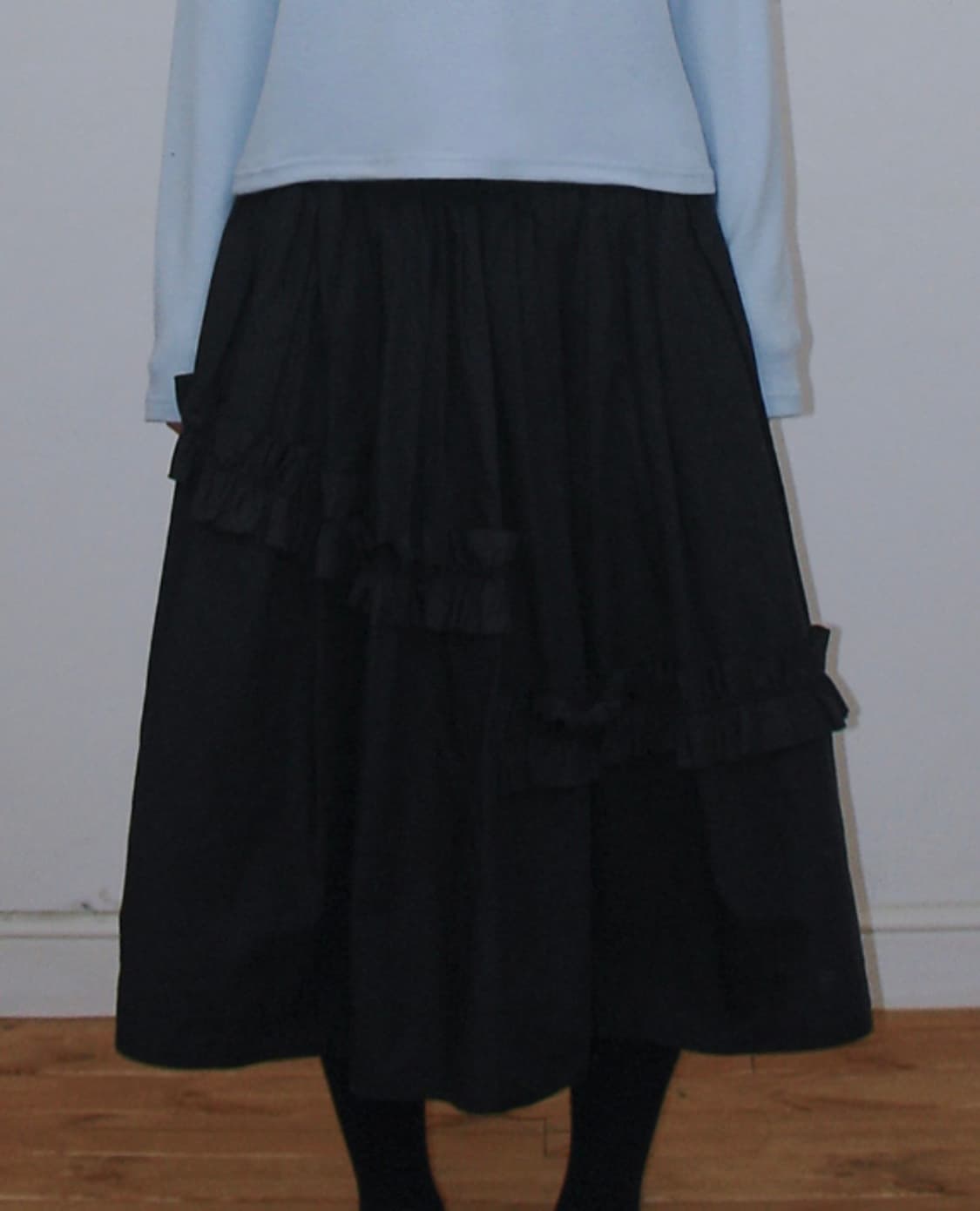 alloy ruffle skirt black 상품이미지3