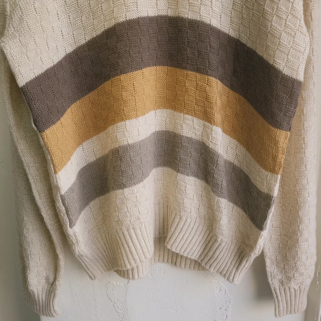 Lindbergh 스트라이프 와플 봄니트 상품이미지5