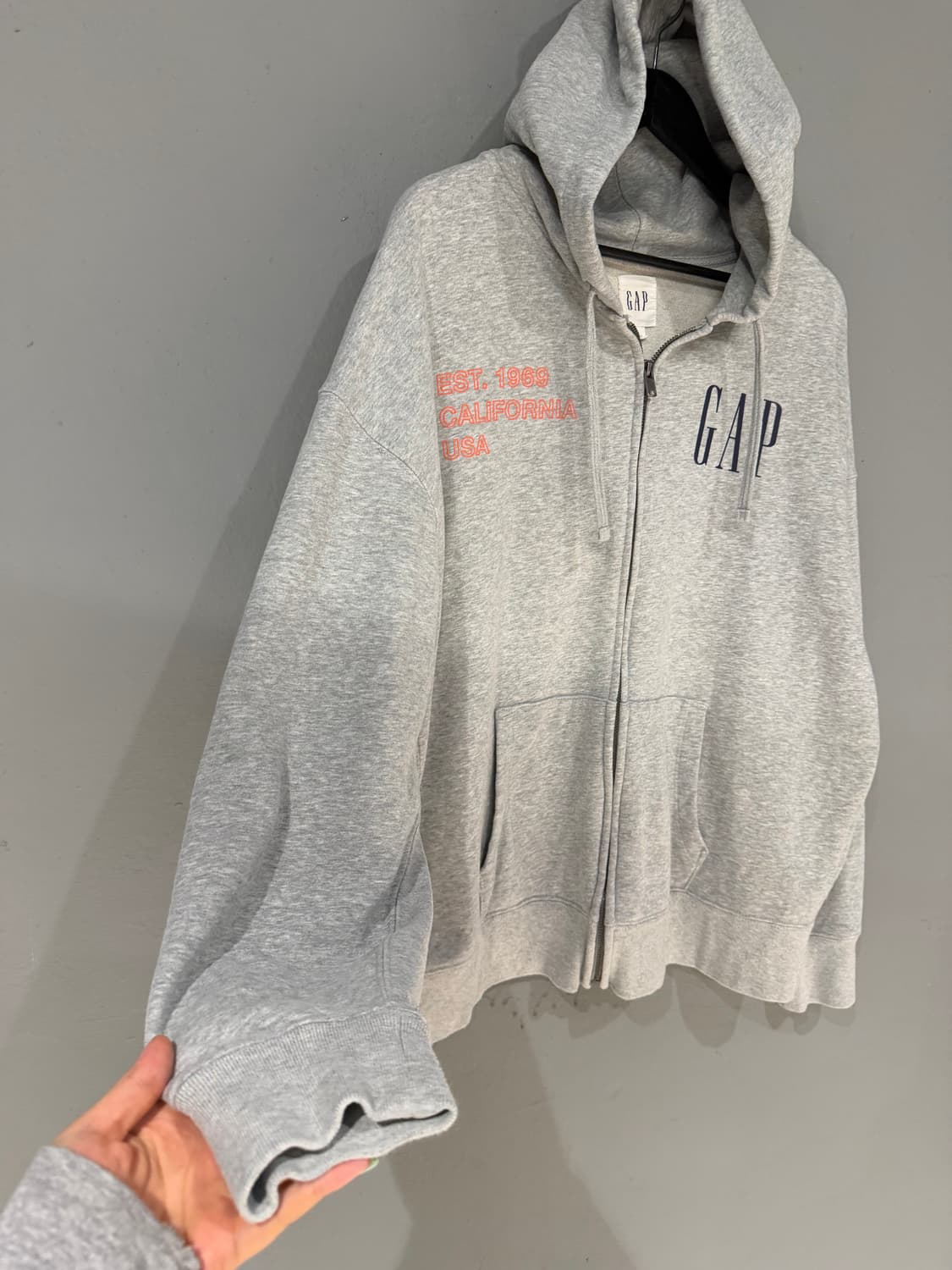 Gap back logo oversized hood zip-up 상품이미지6