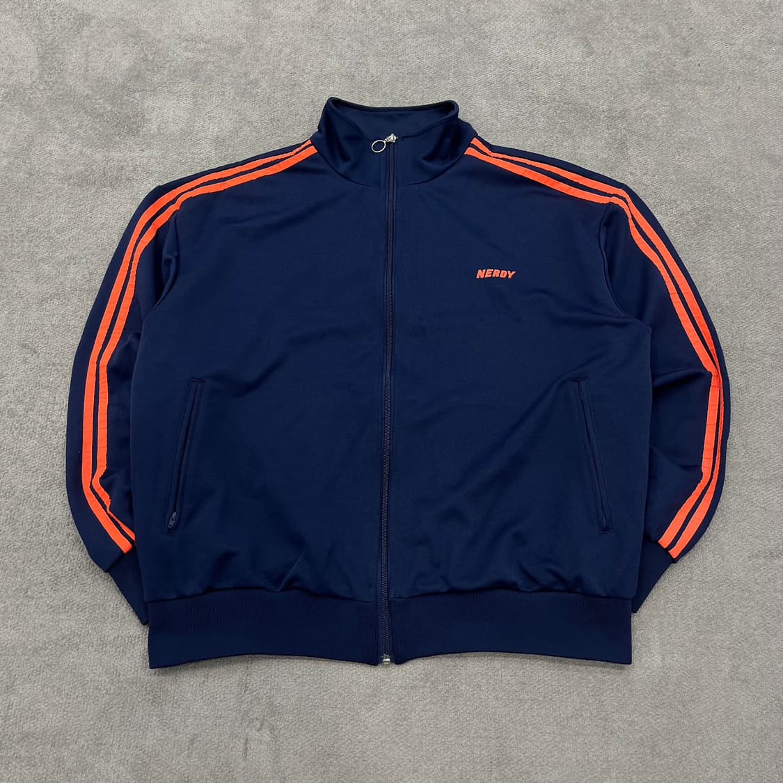 M 널디 네이비 오렌지 라인 트랙 자켓 상품이미지1