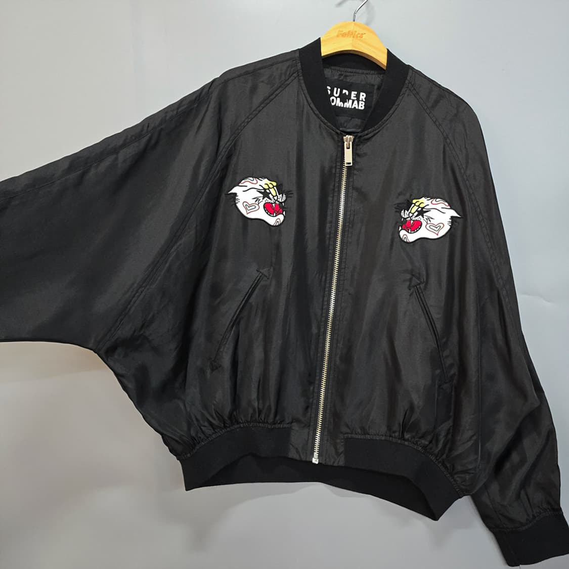 슈퍼콤마비(SUPER COMMA B) 자수 블루종 블랙 L 상품이미지2