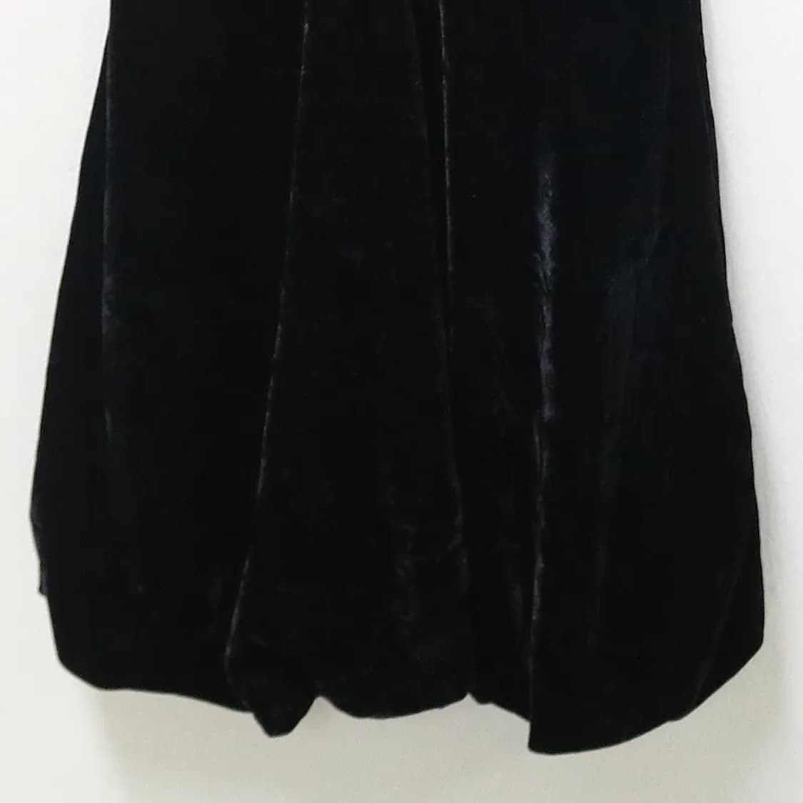 SAIKA 히메갸루 리본 포인트 벨벳 미니 원피스 61489 상품이미지5