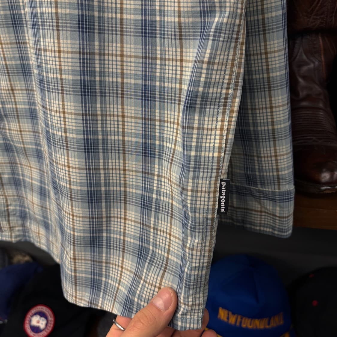 파타고니아 현행 풀오버 미니 플래드 피싱지퍼 나일론 셔츠 N193 상품이미지4