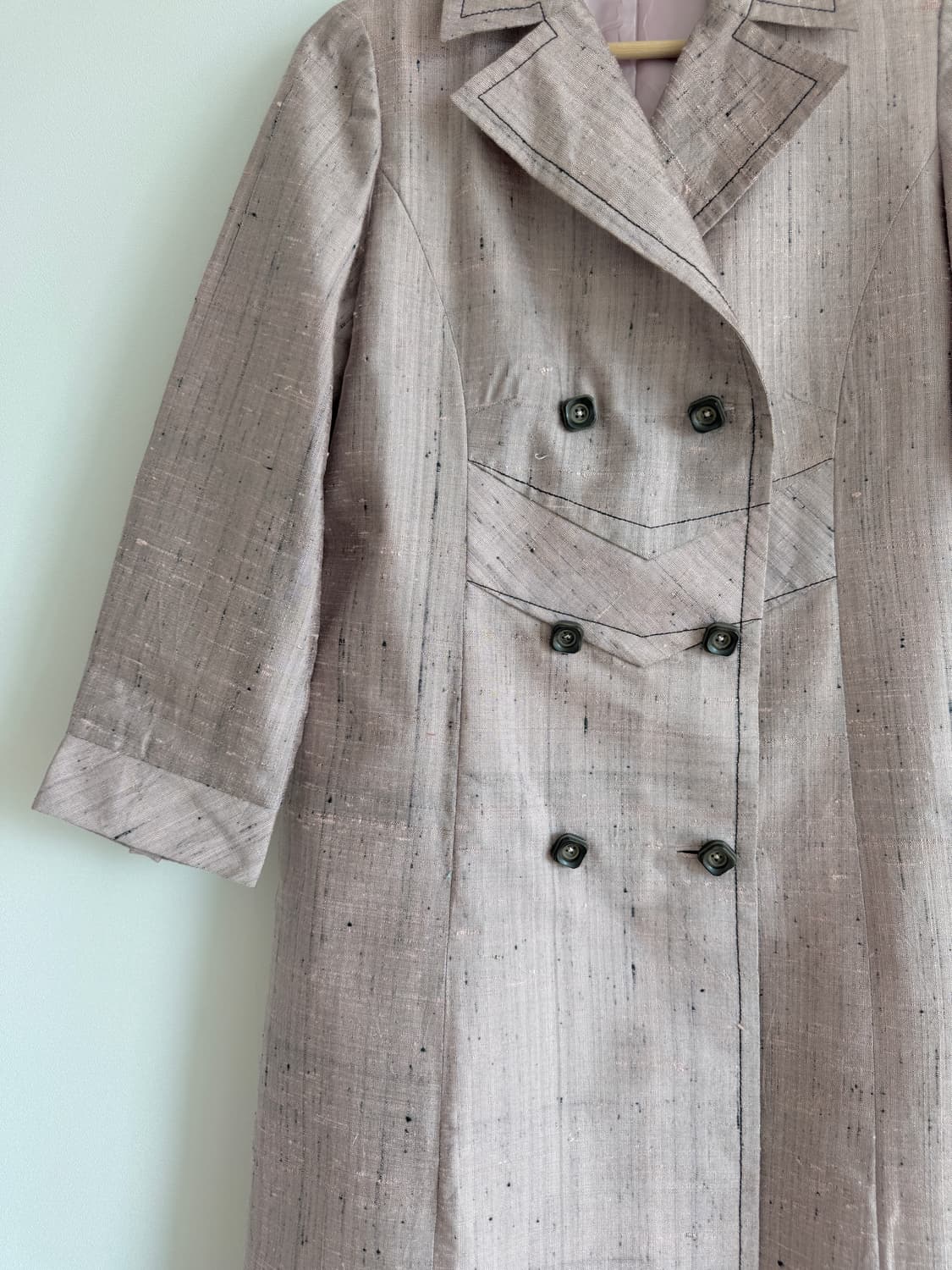 Pre owned 린넨 더블 트렌치 코트 상품이미지3