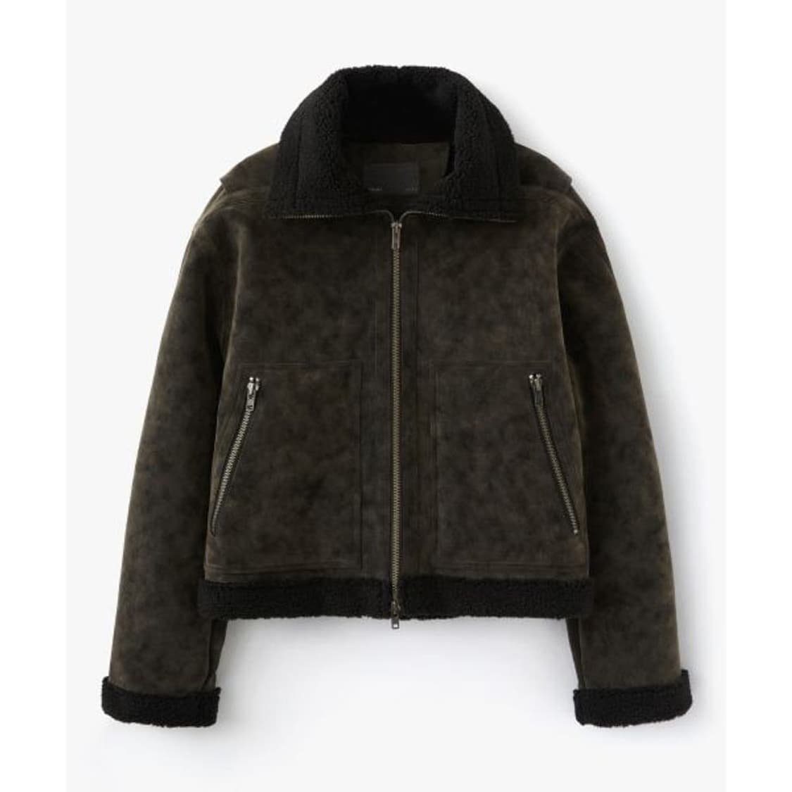 르마드 스웨이드 하이넥 무스탕 상품이미지1