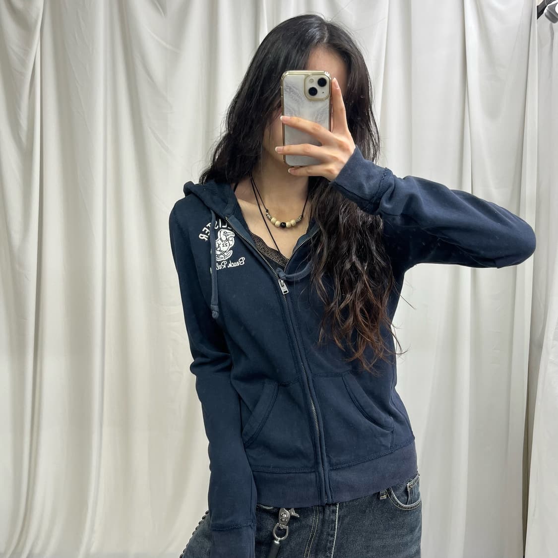 Hollister navy hood zip-up  상품이미지2