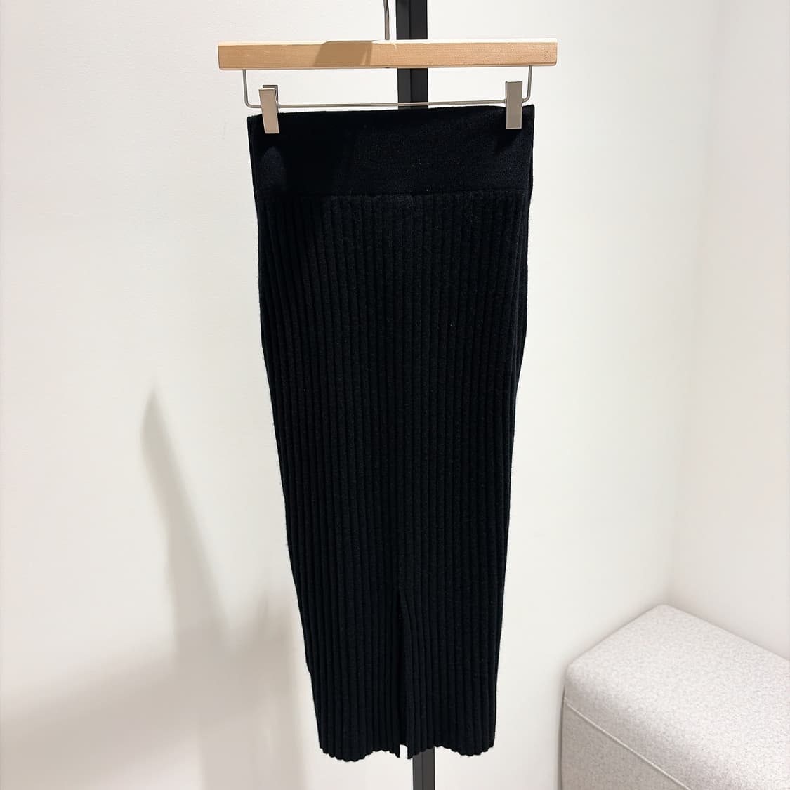 (정품/새상품) 제임스펄스 여성 블랙 캐시미어 립 펜슬 스커트 상품이미지3