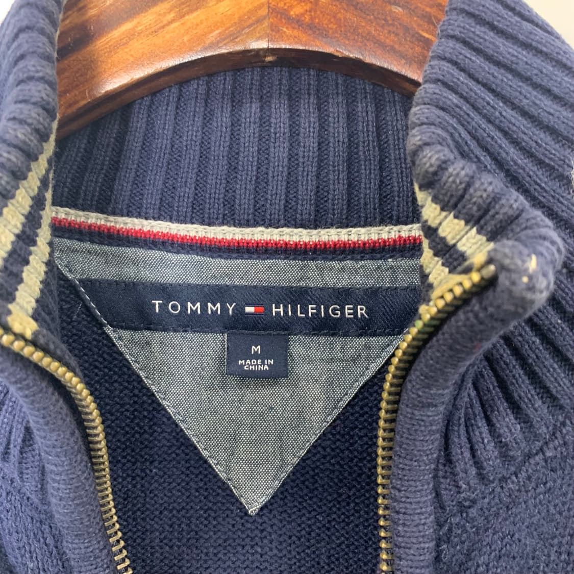 타미힐피거 네이비 니트 집업 가디건 상품이미지5