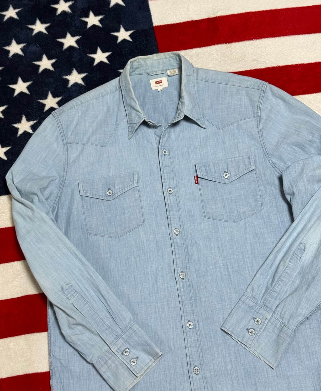 리바이스 샴브레이셔츠 Levi’s Chambray Shirt [L]빈티지 상품이미지7