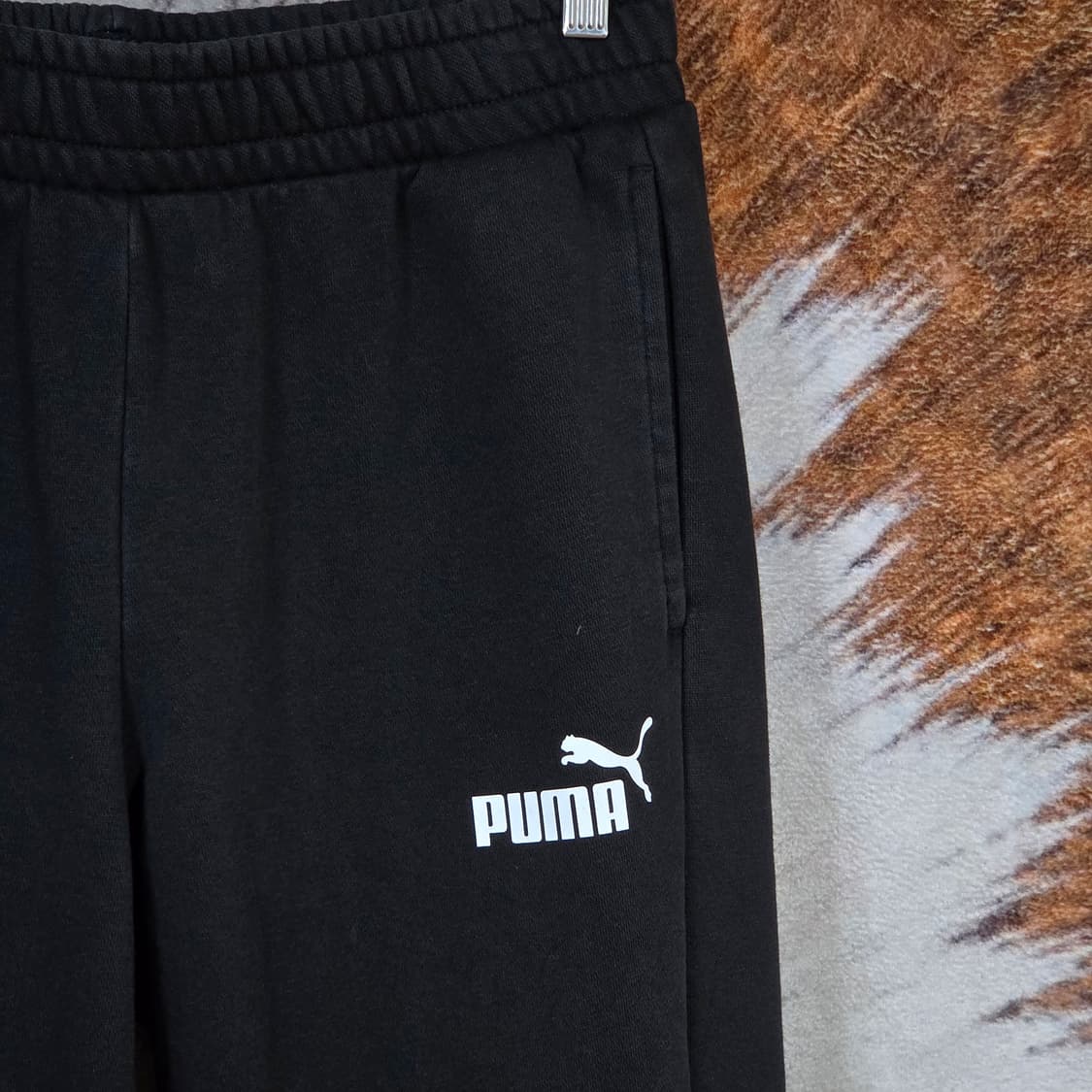 퓨마 블랙 코튼 약기모 조거 팬츠 상품이미지2