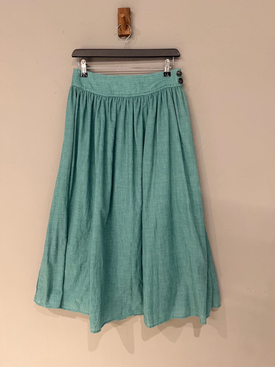 side button point mint long skirt 상품이미지5