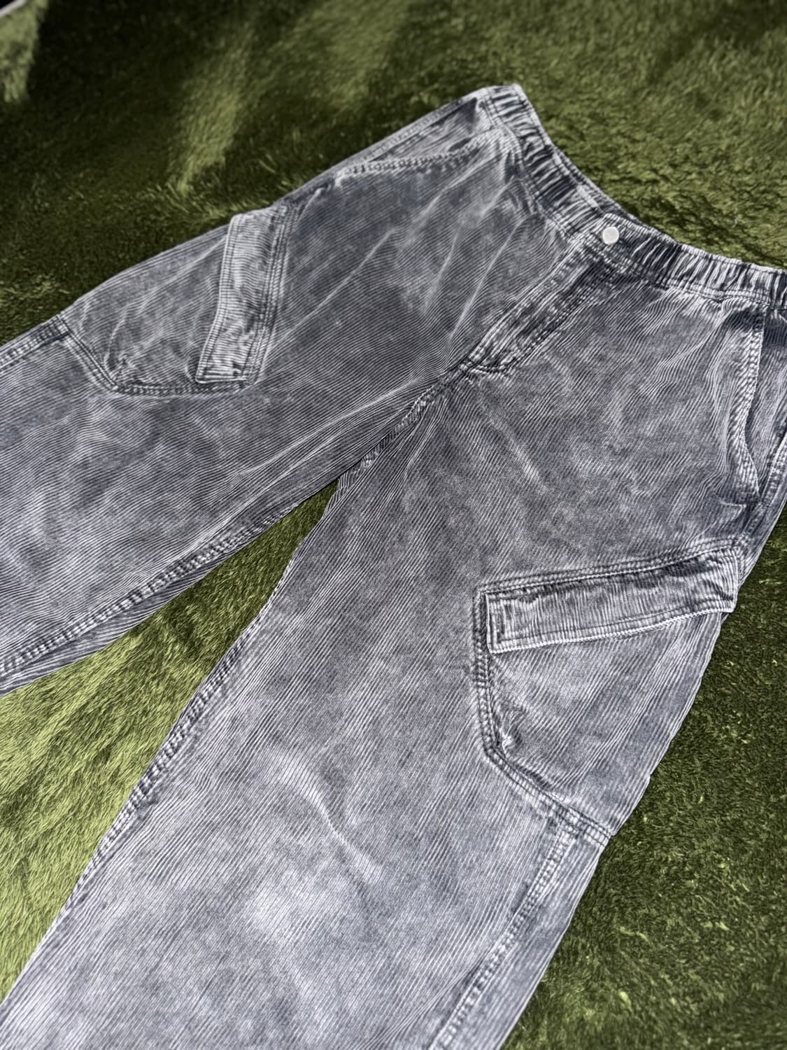 [L] 조던 플라이트 시카고 워시드 코듀로이 팬츠 블랙 그레이 상품이미지6