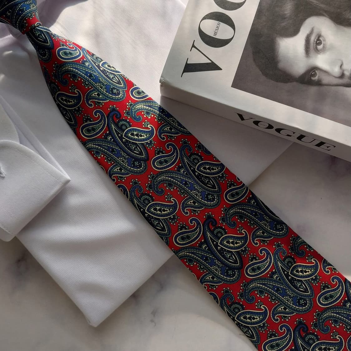 카를로 콜롬보 실크 레드 페이즐리 넥타이 10cm A+등급 K1713
 상품이미지9