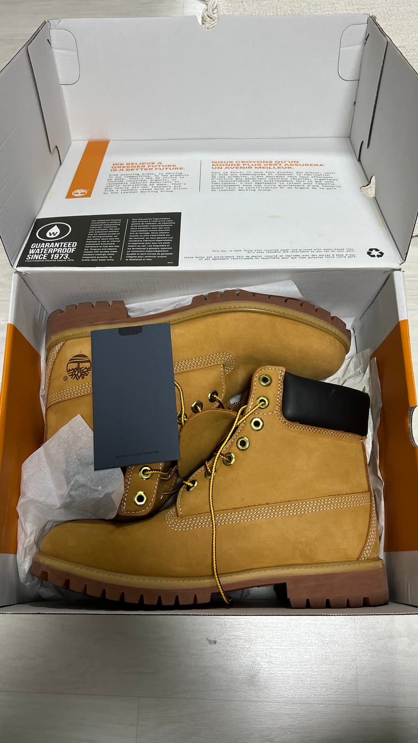 285 팀버랜드 6인치 크림구매 1회착용 상품이미지1