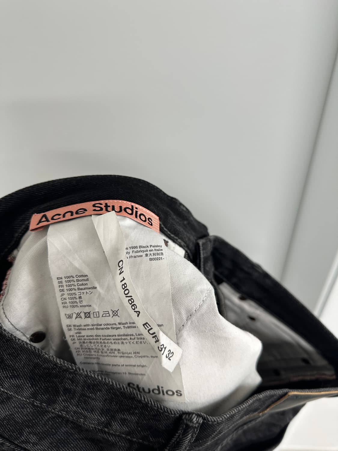 아크네스튜디오 페이즐리 흑청 데님 31 상품이미지8