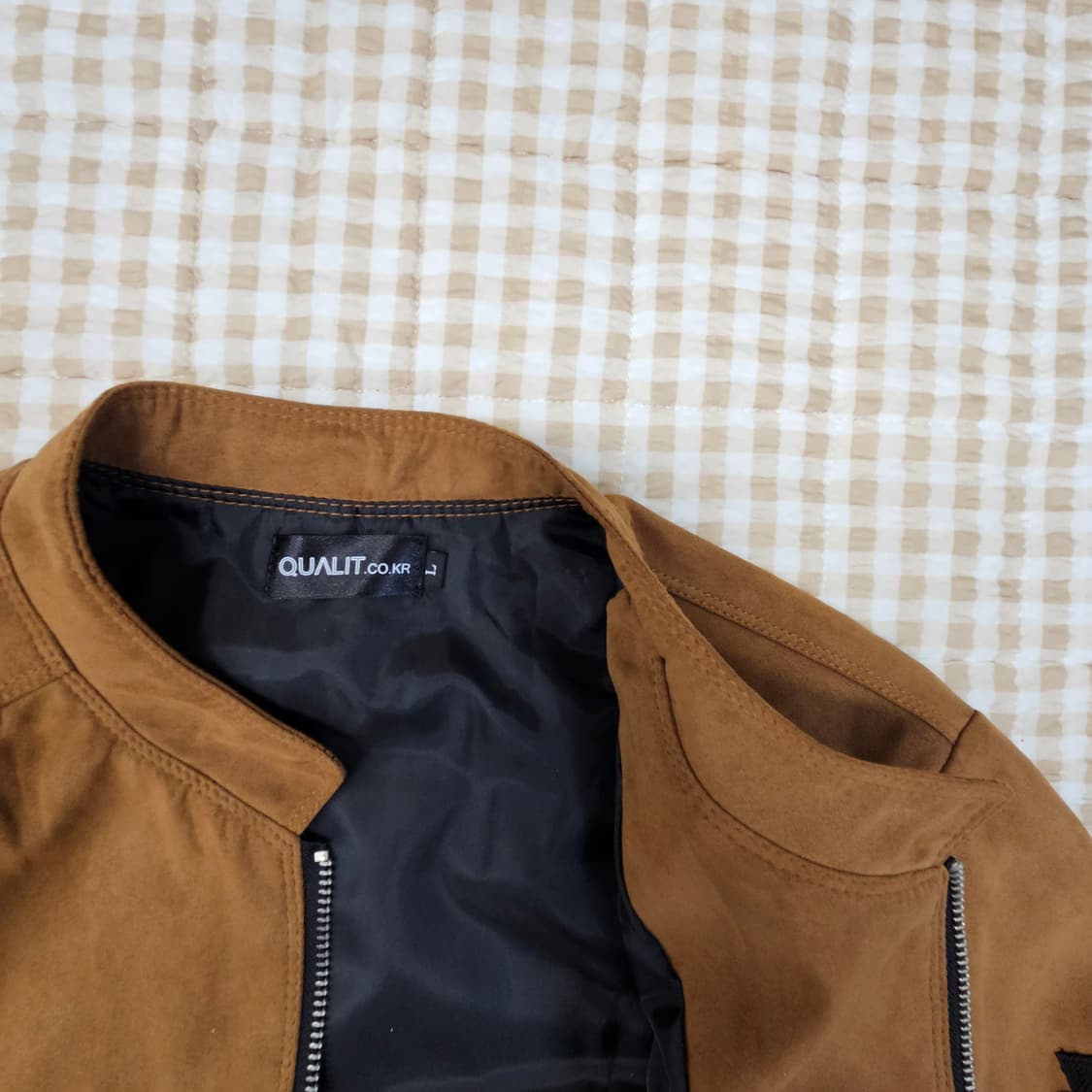 간절기 스웨이드 집업자켓 남자100 상품이미지7