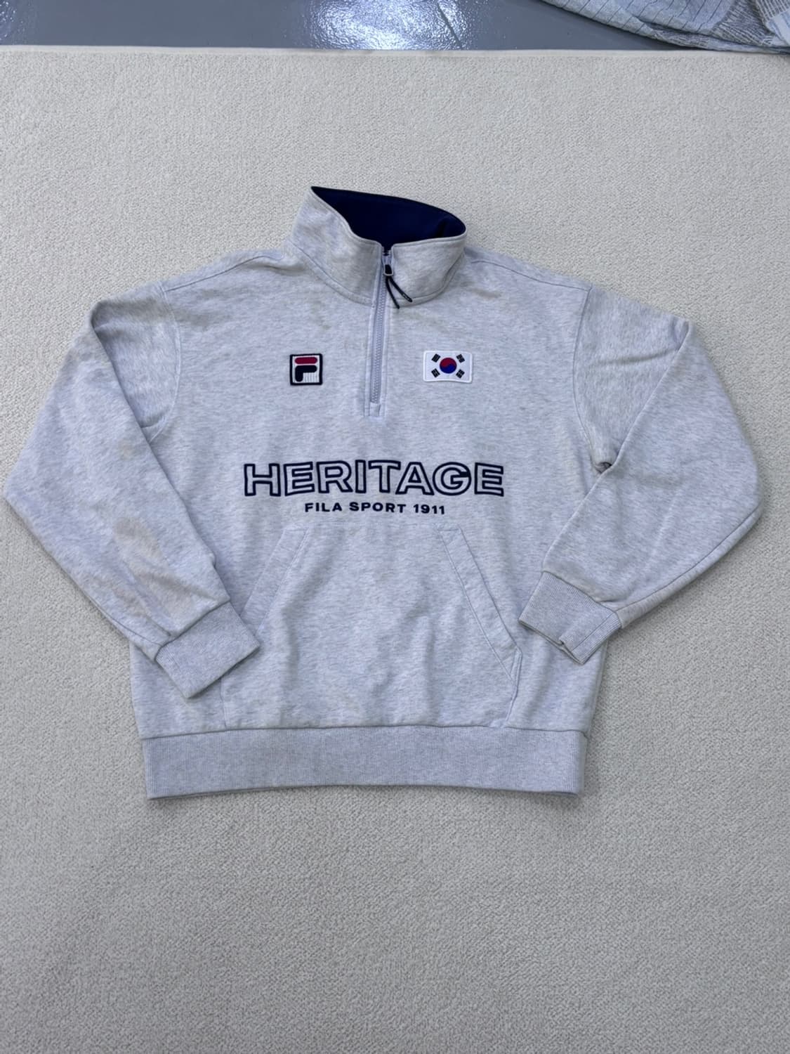 M 휠라 헤리티지 반집업 맨투맨 0306E 상품이미지1