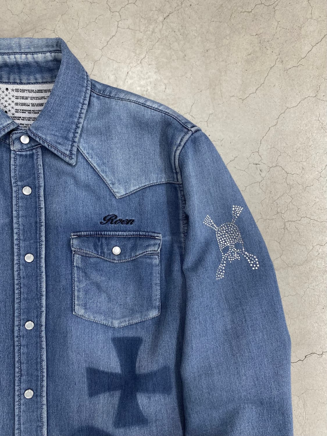 로엔 스트레치 데님 셔츠 상품이미지5