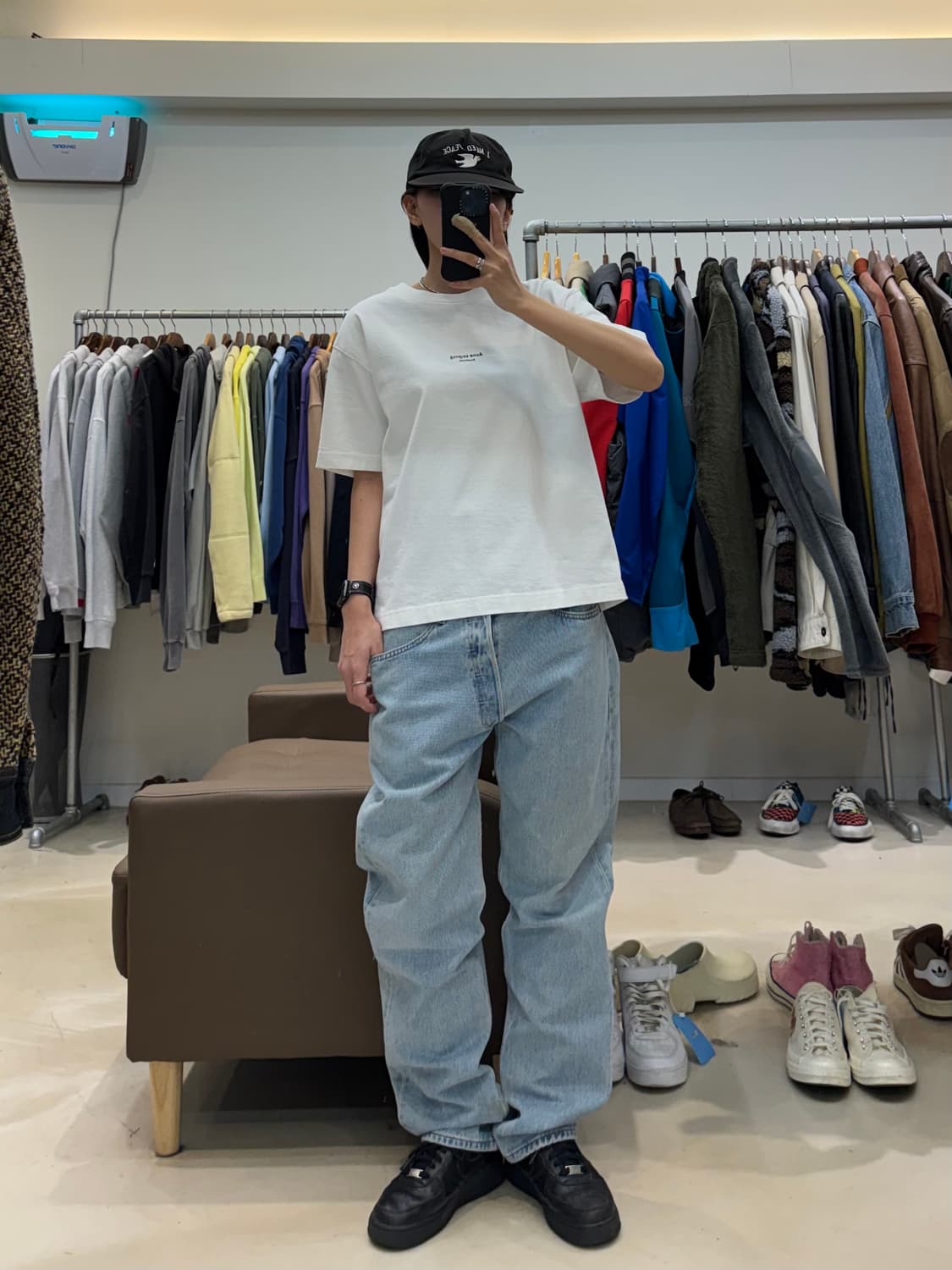 아크네 스튜디오 로고 반팔 티셔츠 상품이미지5