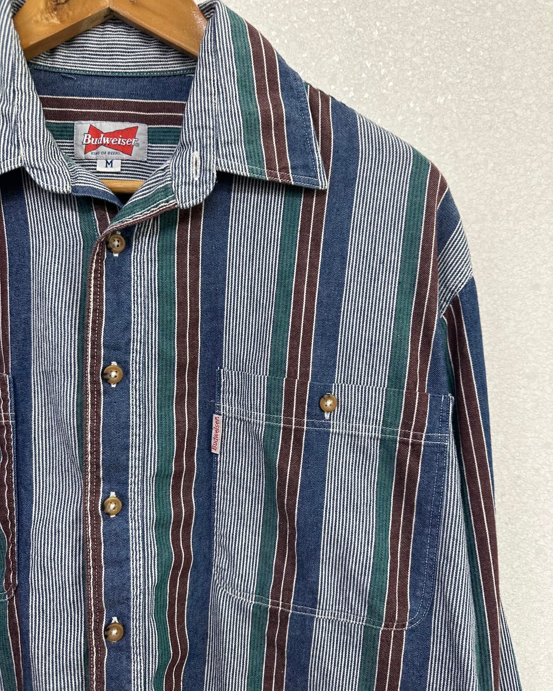 (M)BUDWEISER 스트라이프 셔츠-M2265 상품이미지2