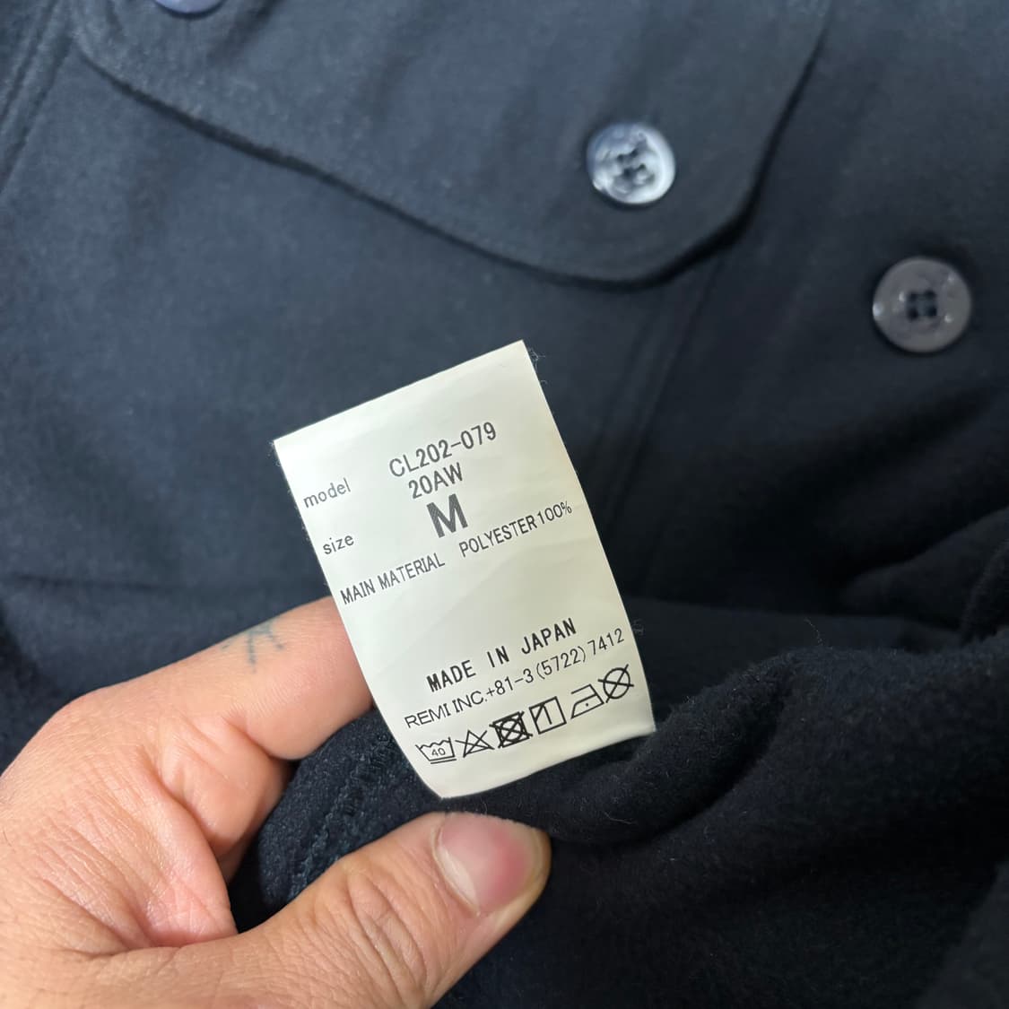COL O LINE 자켓 다크 네이비 M 상품이미지3