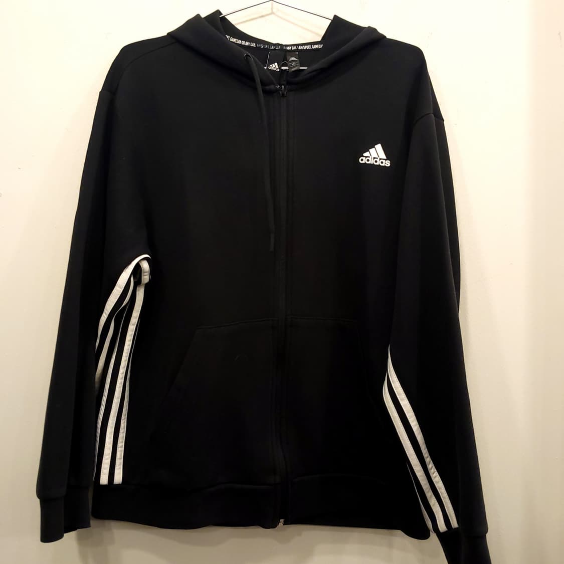 아디다스 블랙 후드집업 데일리 자켓 상품이미지2