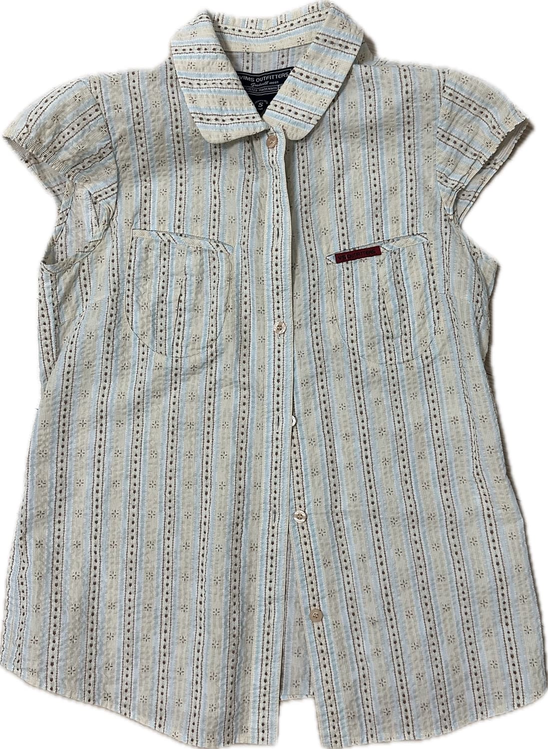 빈티지 반팔 체크 셔츠 상품이미지1